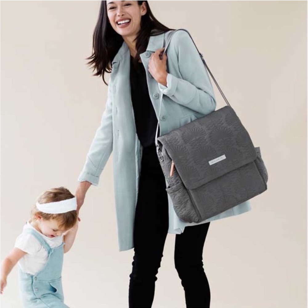 SOLD Petunia Pickle Bottom Boxy Quilted Backpack Crossbody Tote Bag